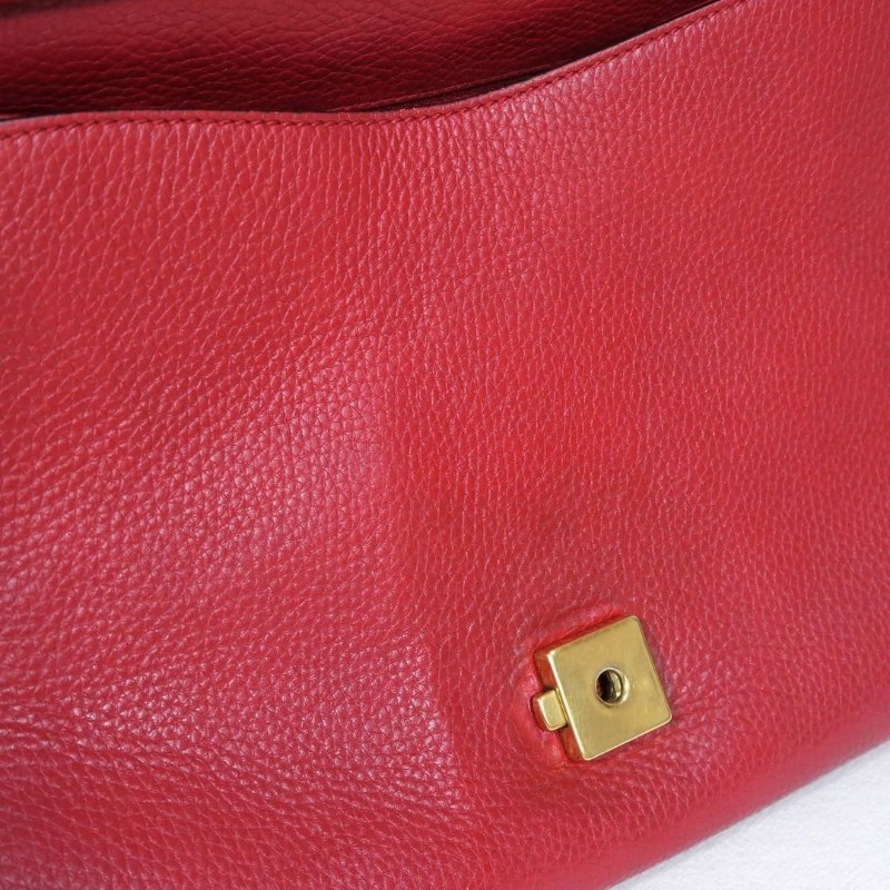 Gucci GG Marmont Top Handle Bag 古馳紅色荔枝紋牛皮馬蒙手提包-6