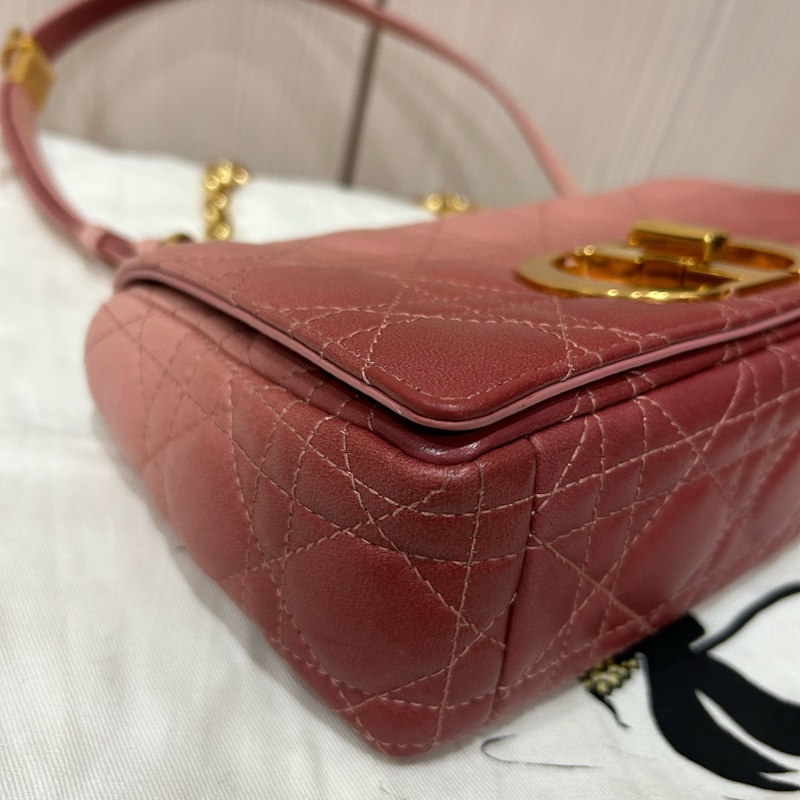 《極新超甜價》Dior caro 20 小號 漸層粉 全配 附台灣購證-4