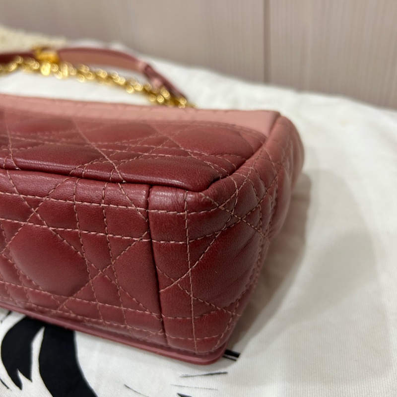 《極新超甜價》Dior caro 20 小號 漸層粉 全配 附台灣購證-7