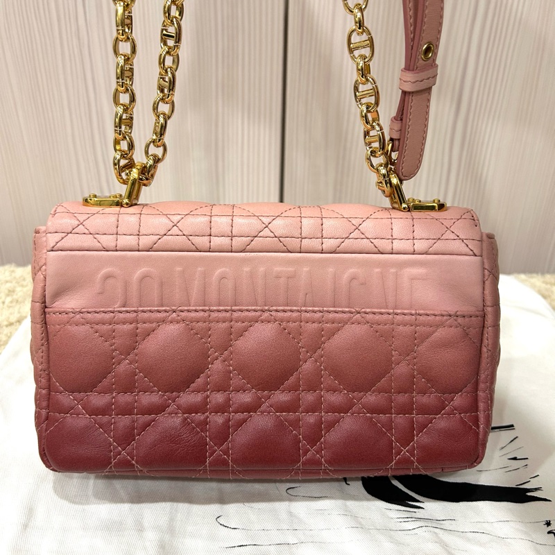 《極新超甜價》Dior caro 20 小號 漸層粉 全配 附台灣購證-8