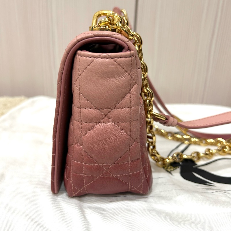 《極新超甜價》Dior caro 20 小號 漸層粉 全配 附台灣購證-9