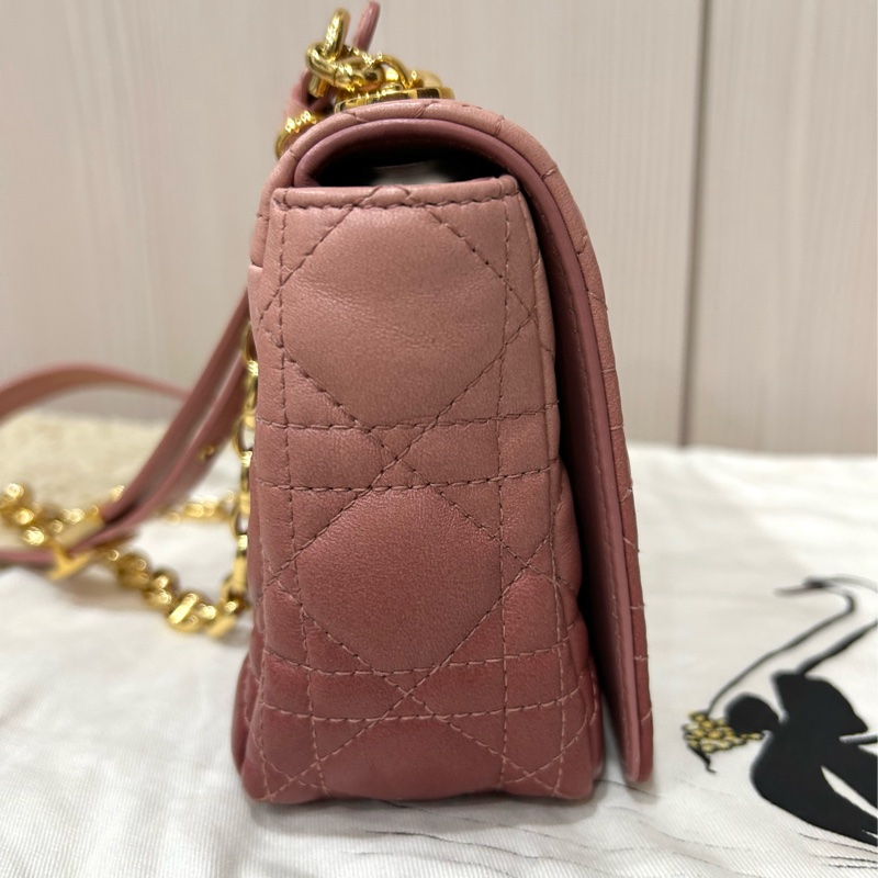 《極新超甜價》Dior caro 20 小號 漸層粉 全配 附台灣購證-11