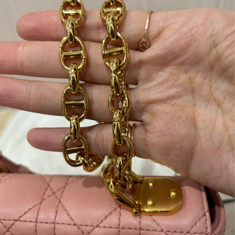 《極新超甜價》Dior caro 20 小號 漸層粉 全配 附台灣購證-12