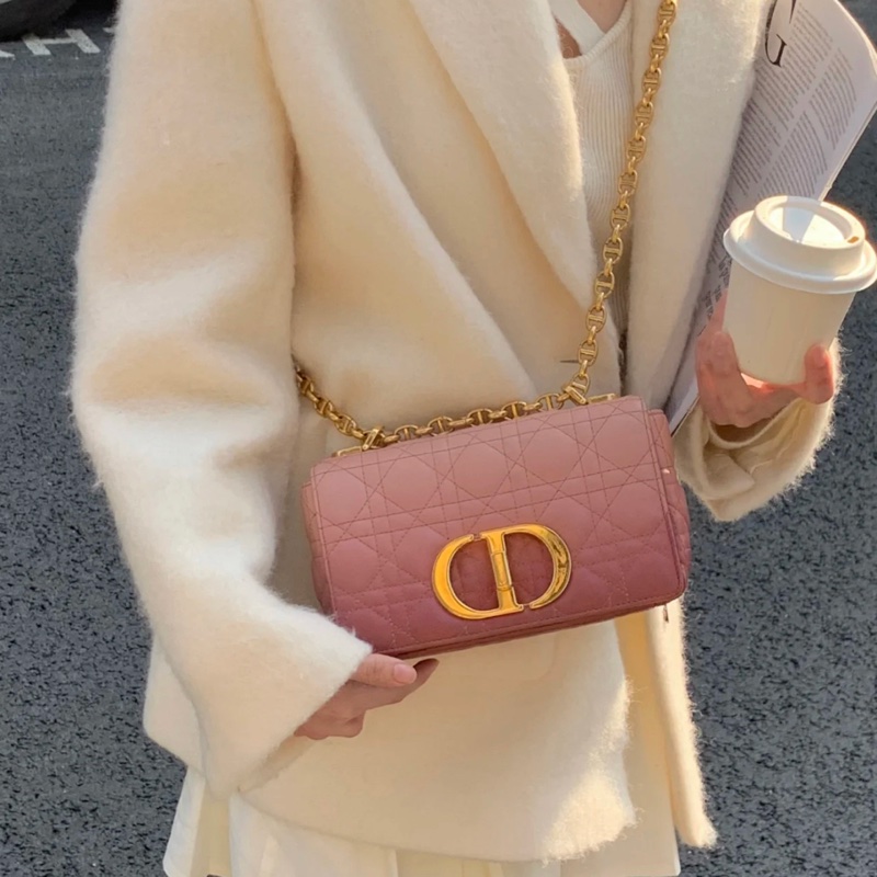 《極新超甜價》Dior caro 20 小號 漸層粉 全配 附台灣購證-20