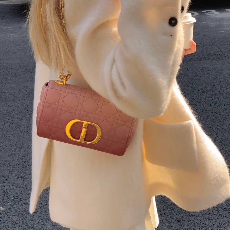 《極新超甜價》Dior caro 20 小號 漸層粉 全配 附台灣購證-21