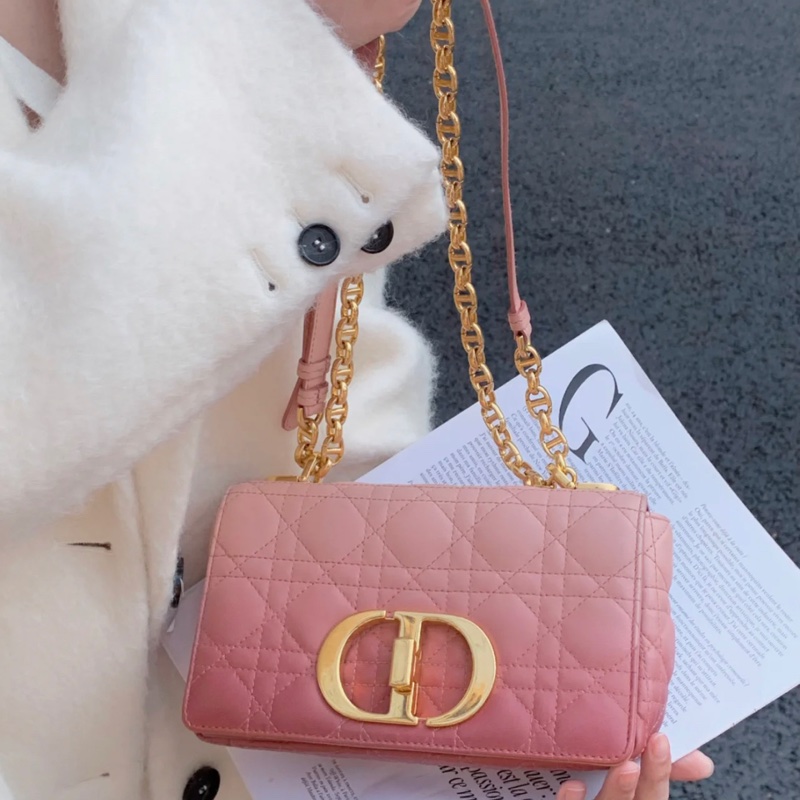 《極新超甜價》Dior caro 20 小號 漸層粉 全配 附台灣購證-22