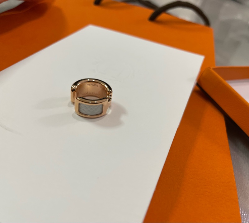 Hermes ear cuff 耳扣 白色/玫瑰金 稀有!全新有單據-11