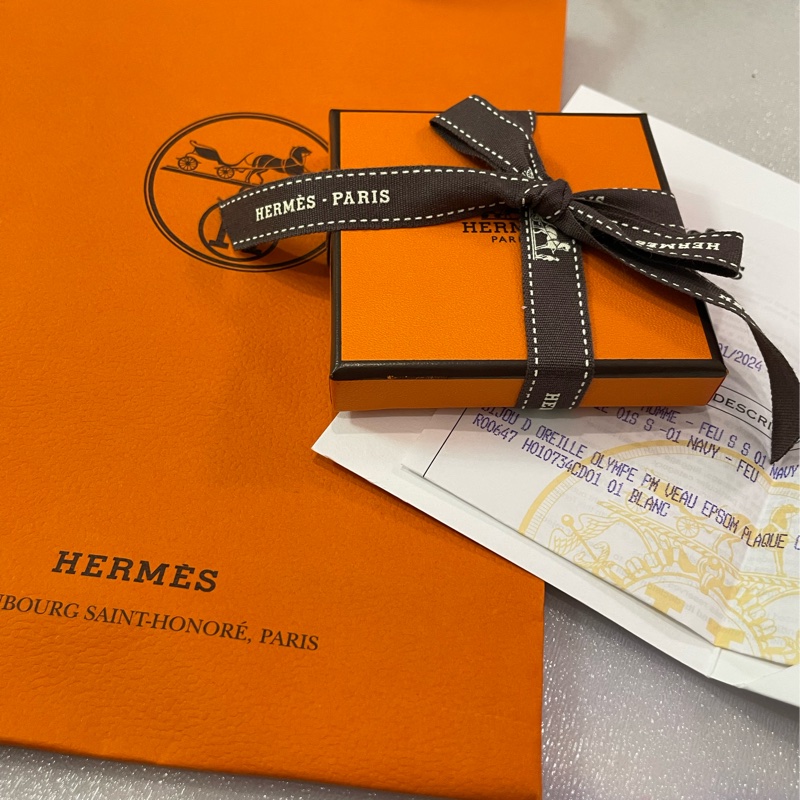 Hermes ear cuff 耳扣 白色/玫瑰金 稀有!全新有單據-13