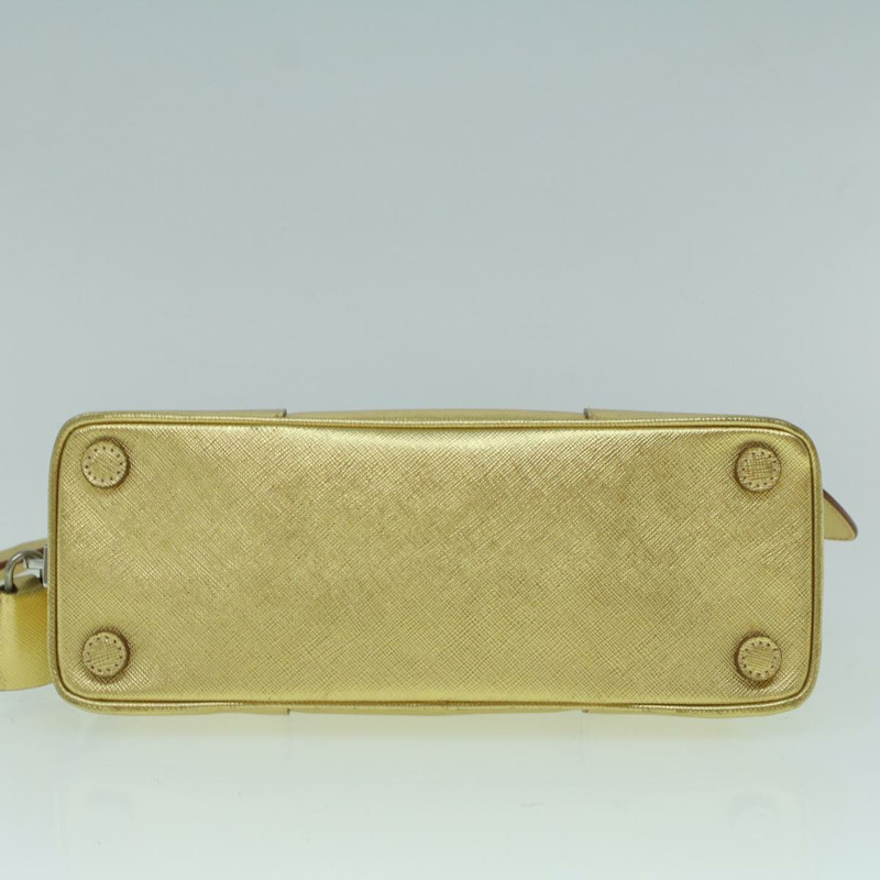 【日本直送】PRADA 手提包 Safiano 皮革 金色 Auth 60231A-4