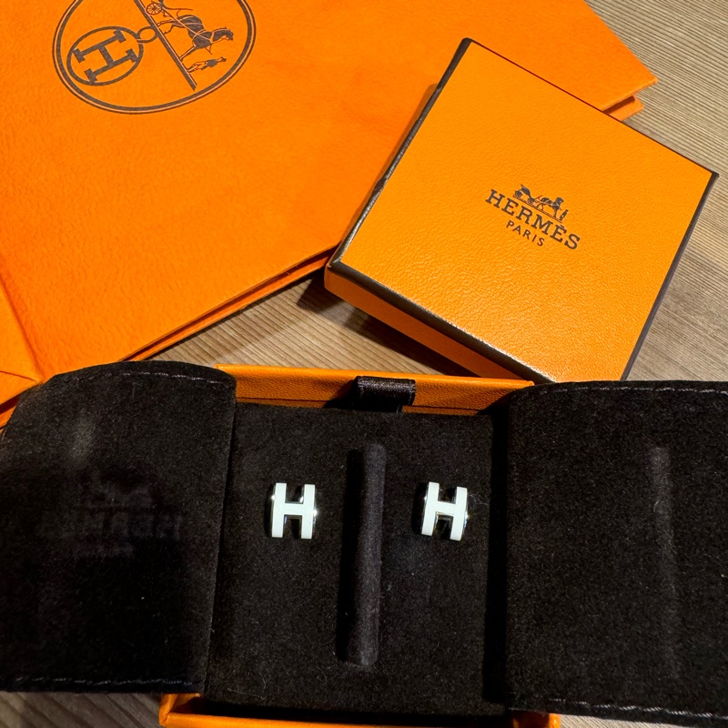 出二手閒置近新愛馬仕mini pop h耳環白銀-5