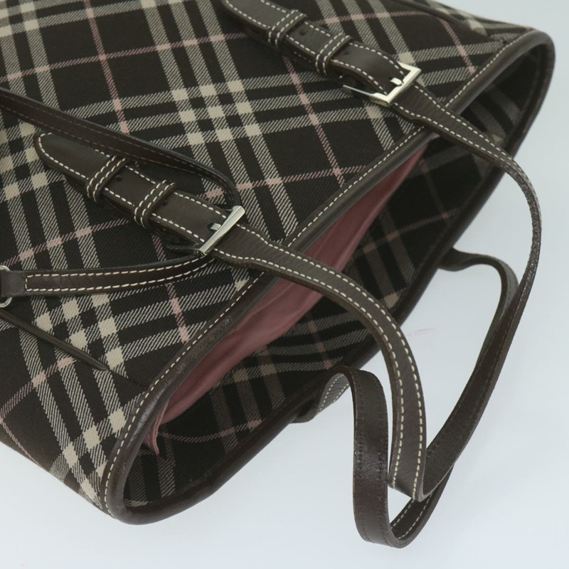 【日本直送】BURBERRY Nova 格紋藍色標籤單肩包帆布棕色正品 60062-5