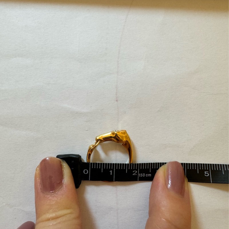 愛馬仕Hermes galop玫瑰金馬上鑽戒指 50碼-7
