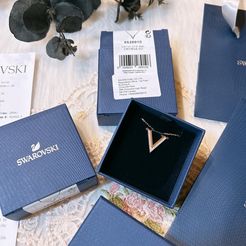 SWAROVSKI 施華洛世奇  熱賣款🔥V型玫瑰金項鍊-4