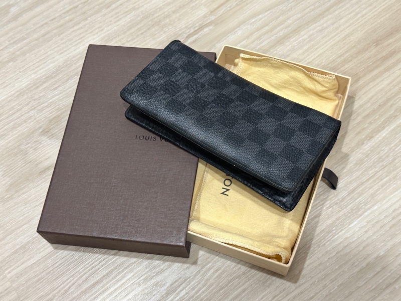 LV黑棋盤格長夾-7