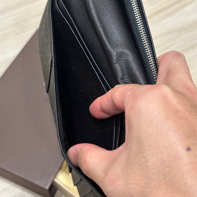 LV黑棋盤格長夾-13