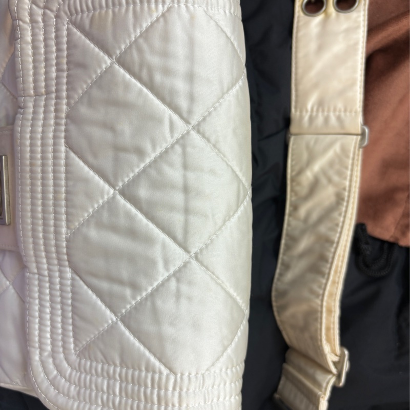 年底隨便賣）Chanel Vintage 運動方標系列 腰包 稀有-12