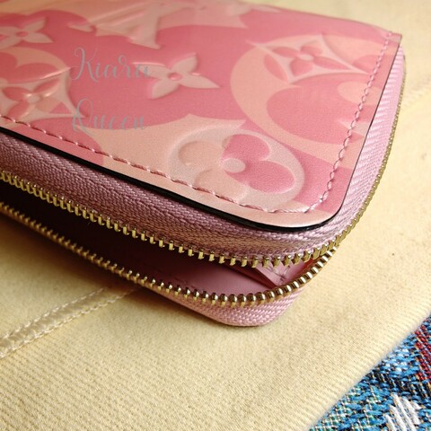 🌸日本限定💮Louis Vuitton LV 情人節特別版 短夾 零錢包 皮夾 銀包 錢包 卡包 卡夾 散紙包 粉紅色 漆皮