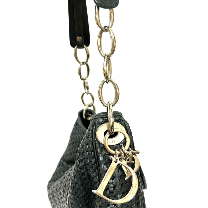 【美收精品】Dior 黑編織手提包 88-294-6