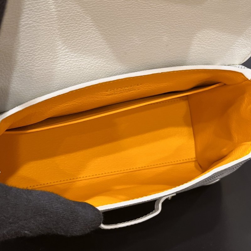 GOYARD 白色全皮 mini Saigon迷你西貢包/肩背包/手提包/斜背包/二用包-9