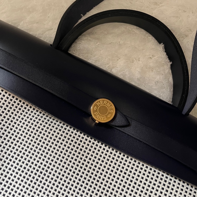 Hermes herbag31 全新 編織特殊款 熊貓-2