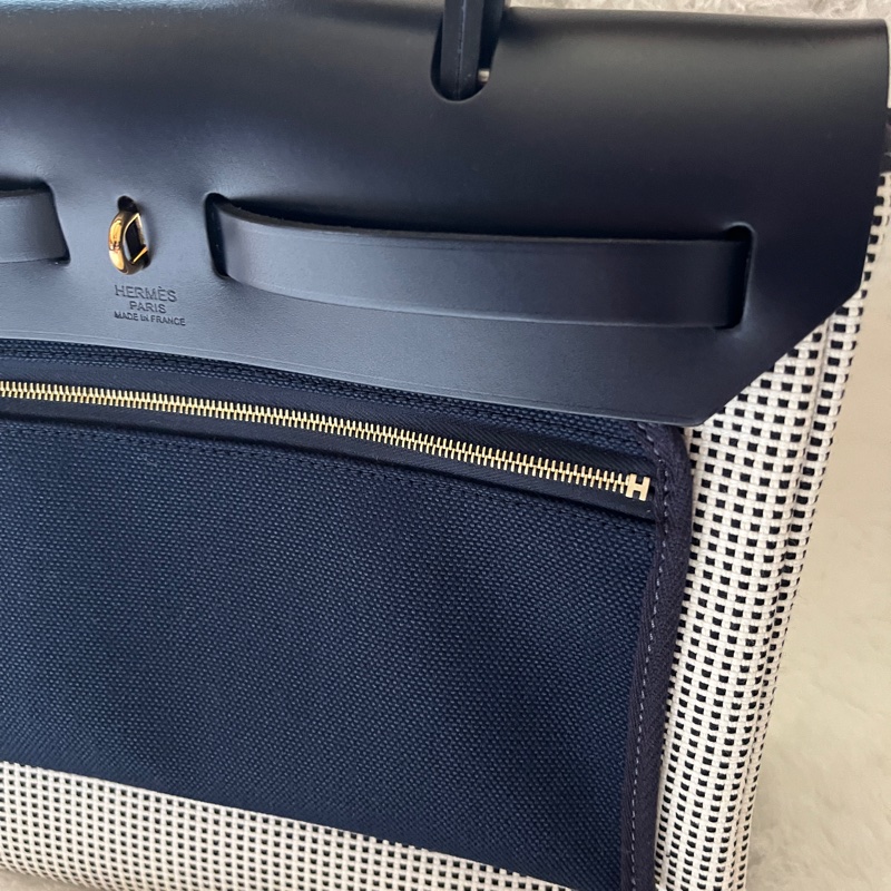 Hermes herbag31 全新 編織特殊款 熊貓-4