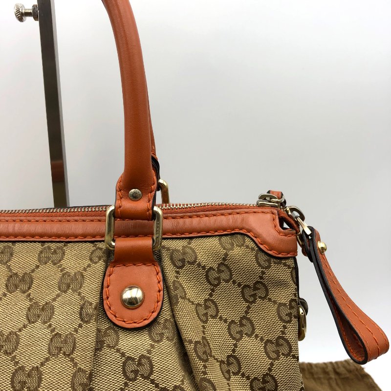 GUCCI Sukey系列 雙G緹花配皮托特包，逛街包，通勤包，手提包，二手真品，正品，現貨【已售出】-3