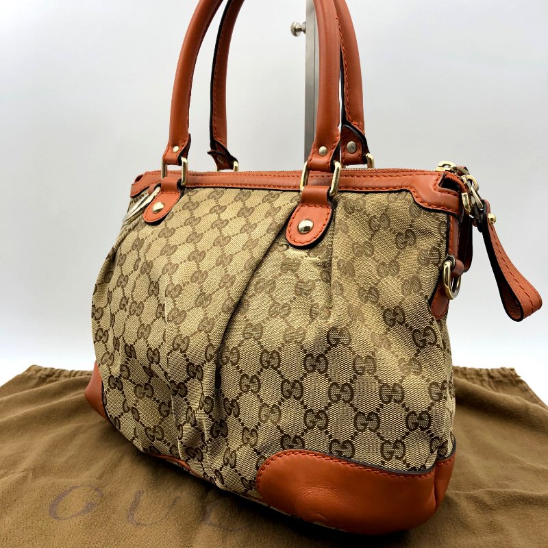 GUCCI Sukey系列 雙G緹花配皮托特包，逛街包，通勤包，手提包，二手真品，正品，現貨【已售出】-1