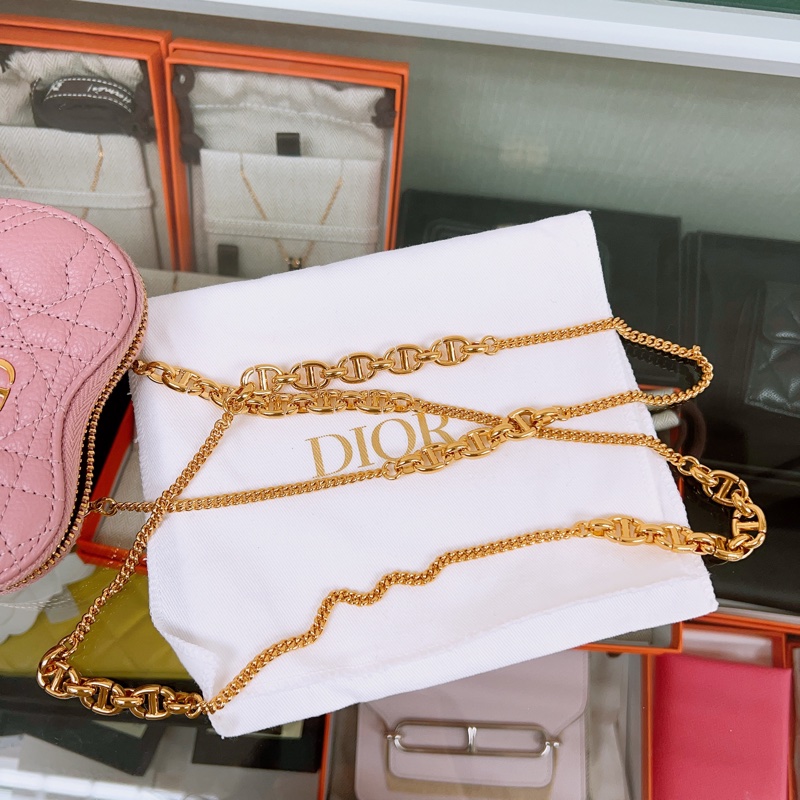 Dior caro heart pouch with chain 迪奧愛心包 乾燥玫瑰粉💗-6