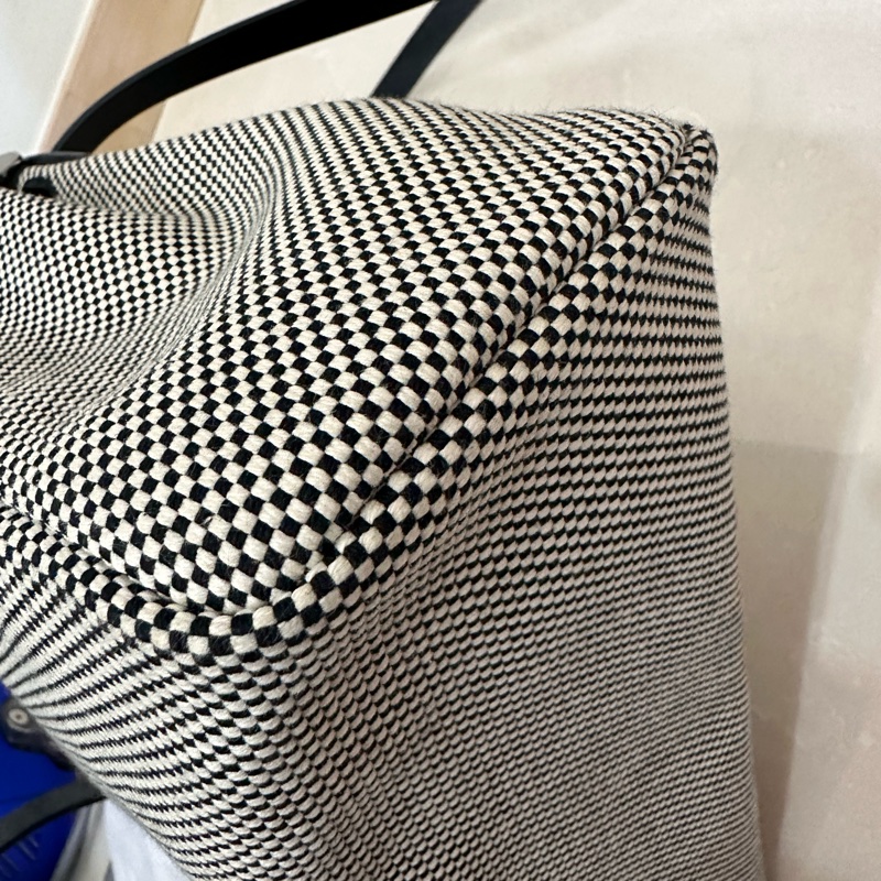 Hermes 愛馬仕 Herbag 31 帆布拼牛皮 特殊編織款 熊貓配色-13