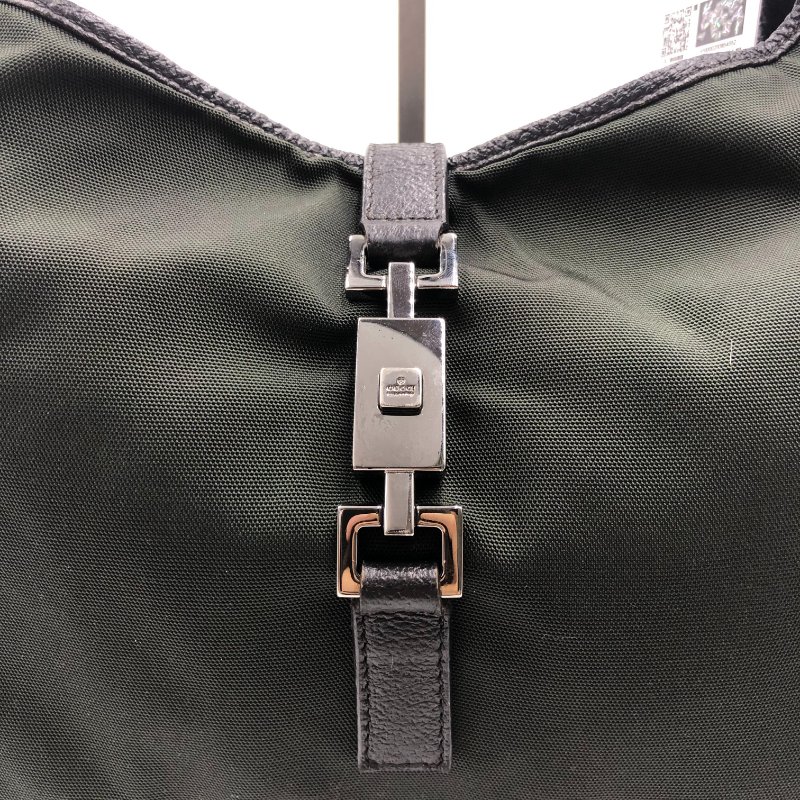 【已售出】Gucci Jackie 經典賈姬包，尼龍布配皮革，側背包，手提包，通勤包，二手真品，正品，現貨-1