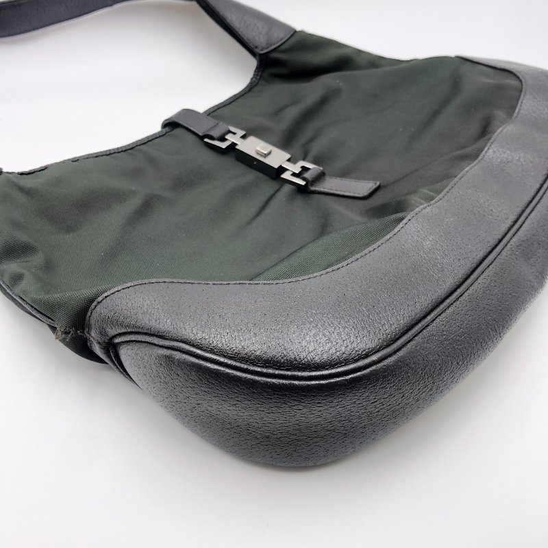 【已售出】Gucci Jackie 經典賈姬包，尼龍布配皮革，側背包，手提包，通勤包，二手真品，正品，現貨-8