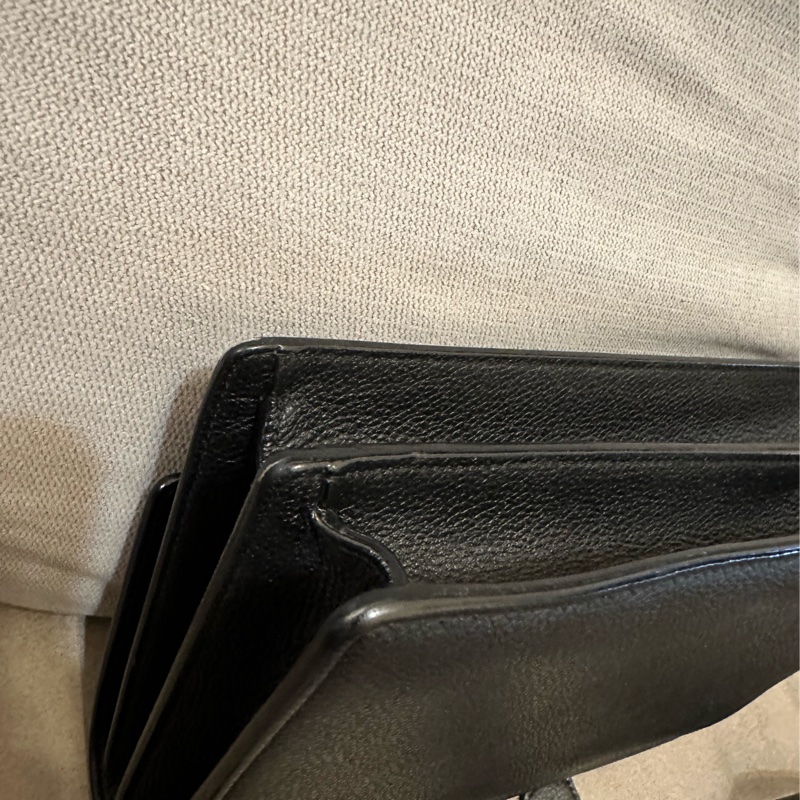 YSL SUNSET MEDIUM 聖羅蘭 黑色銀扣牛皮日落包-14