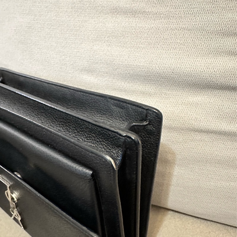 YSL SUNSET MEDIUM 聖羅蘭 黑色銀扣牛皮日落包-16