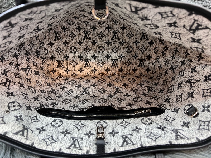 LV M21465 老花 丹寧 牛仔 刷色 Neverfull MM 托特包 購物包 手提包-6