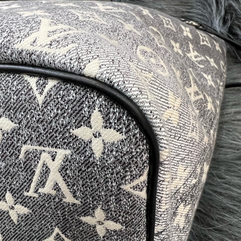 LV M21465 老花 丹寧 牛仔 刷色 Neverfull MM 托特包 購物包 手提包-11