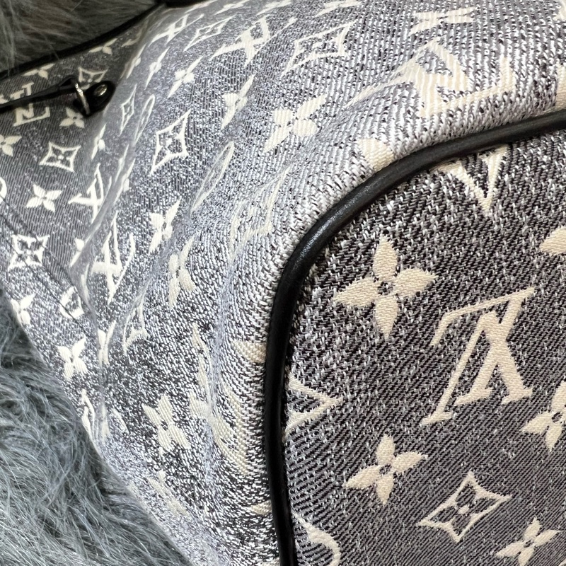 LV M21465 老花 丹寧 牛仔 刷色 Neverfull MM 托特包 購物包 手提包-12