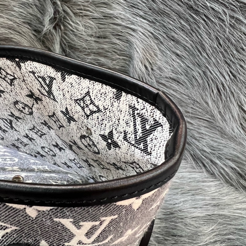 LV M21465 老花 丹寧 牛仔 刷色 Neverfull MM 托特包 購物包 手提包-14