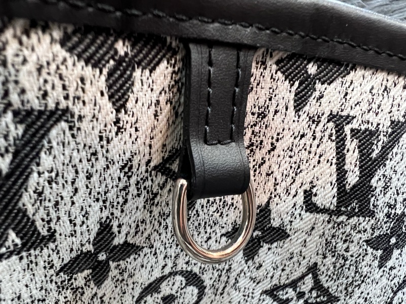 LV M21465 老花 丹寧 牛仔 刷色 Neverfull MM 托特包 購物包 手提包-18