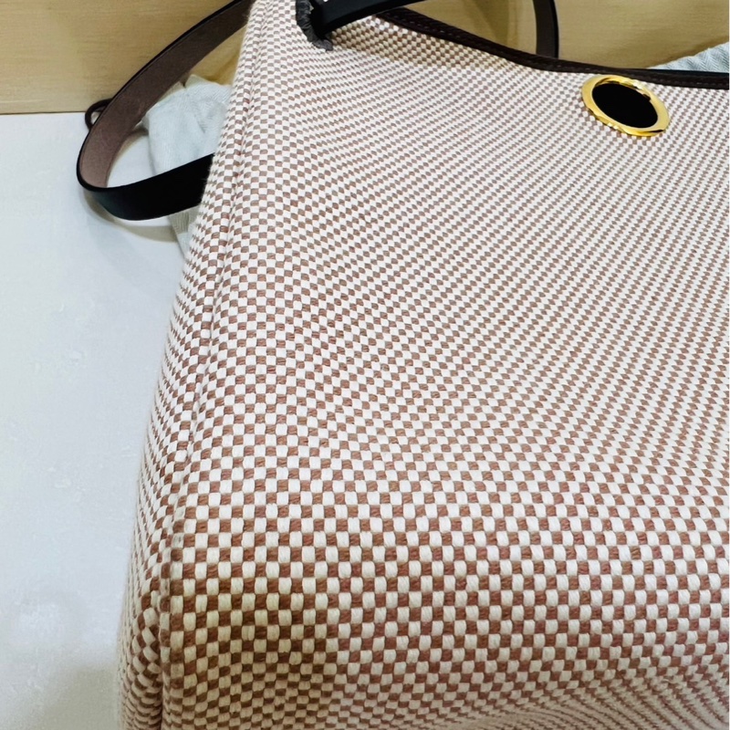 Hermes herbag 31 編織款 烏木金釦拼帆布-14
