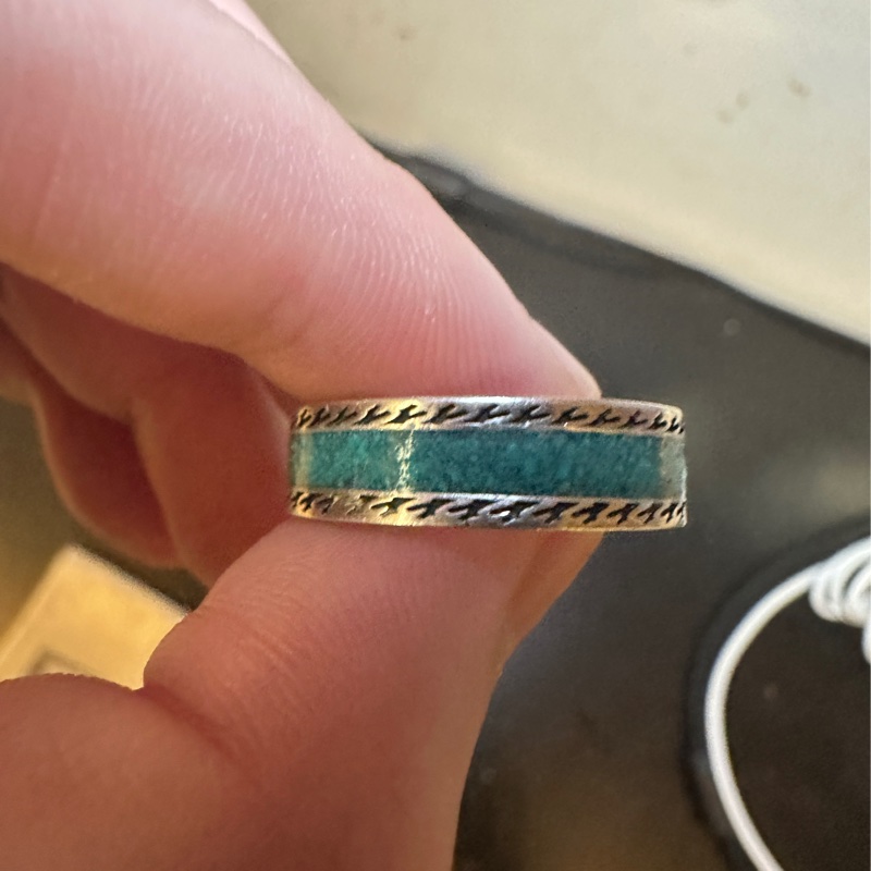 Gucci 互鎖 G 戒指 綠松石琺瑯和銀-4