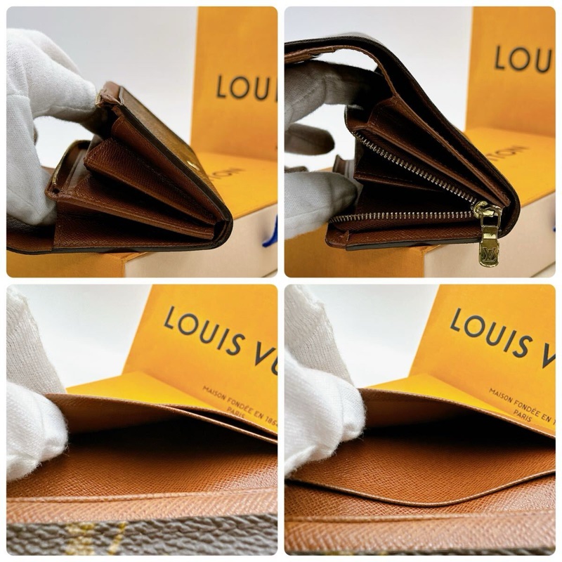 【美品】LOUIS VUITTON  LV老花中夾M61730/RA0062-7