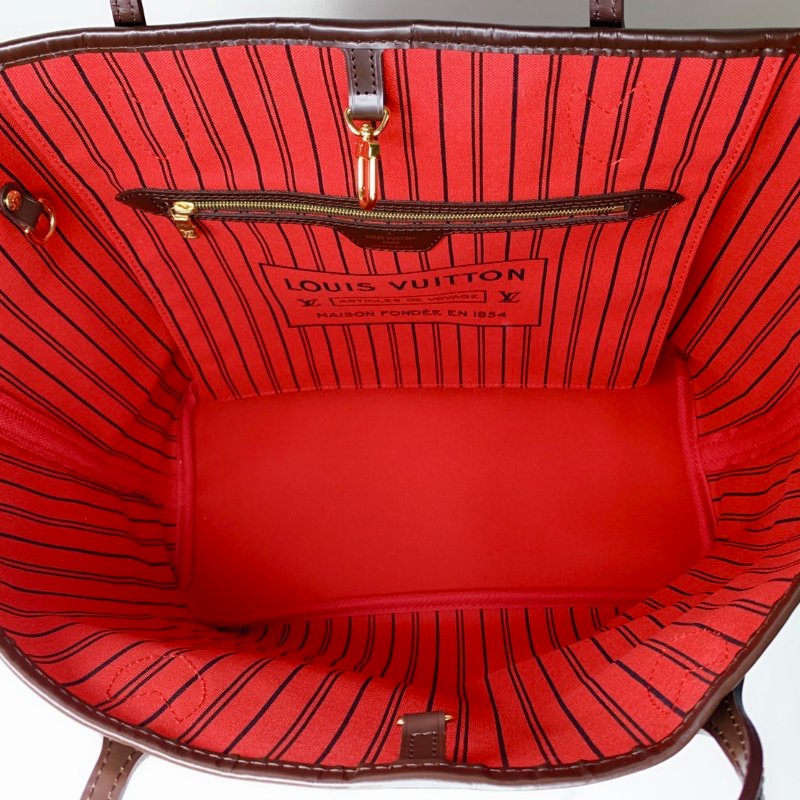 LV Neverfull MM棋盤格中款托特包-6