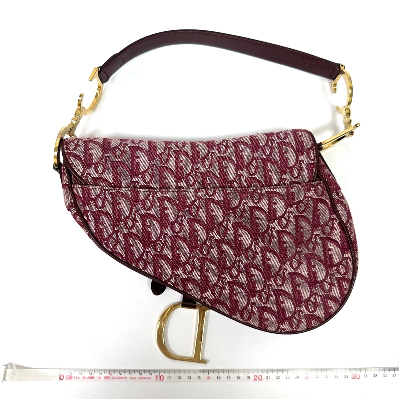 【美收精品】Dior 酒紅 馬鞍包 88-329-1