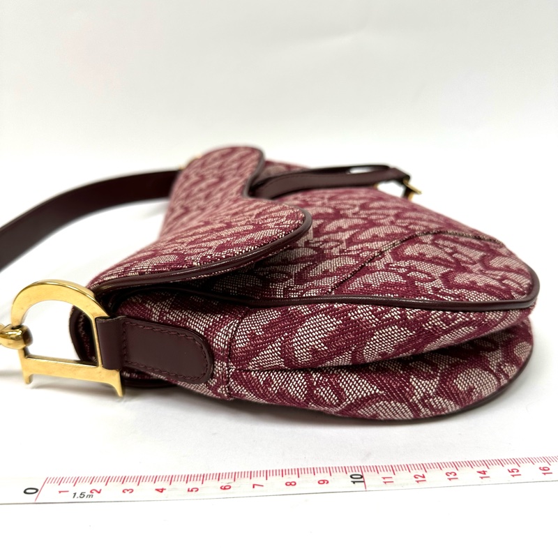 【美收精品】Dior 酒紅 馬鞍包 88-329-3