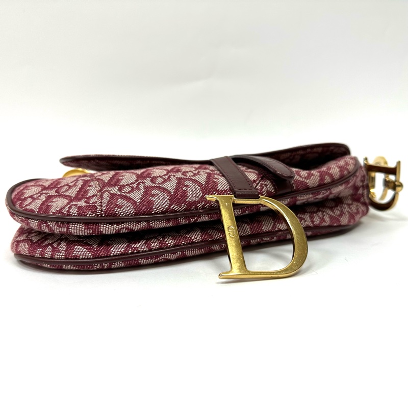 【美收精品】Dior 酒紅 馬鞍包 88-329-4