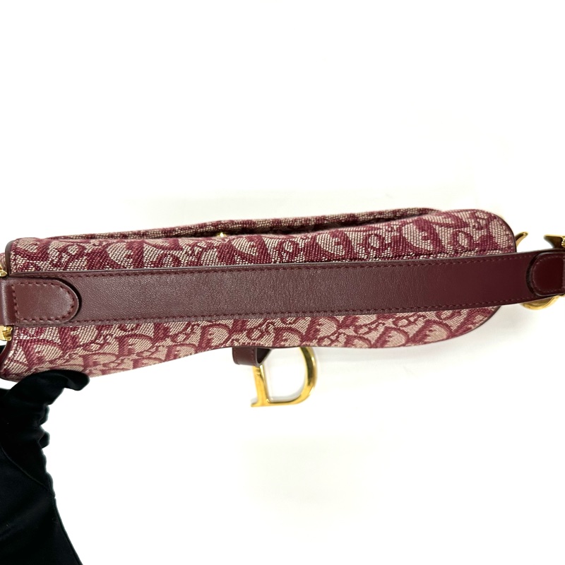 【美收精品】Dior 酒紅 馬鞍包 88-329-6