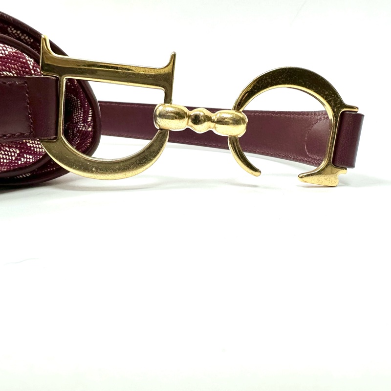 【美收精品】Dior 酒紅 馬鞍包 88-329-8