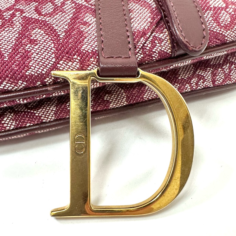 【美收精品】Dior 酒紅 馬鞍包 88-329-9