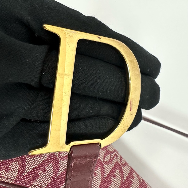 【美收精品】Dior 酒紅 馬鞍包 88-329-10