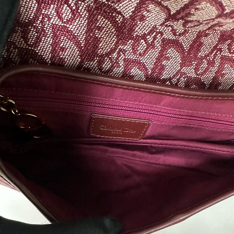 【美收精品】Dior 酒紅 馬鞍包 88-329-15